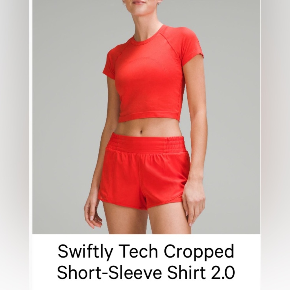 Swiftly tech cropped short sleeve sz 0